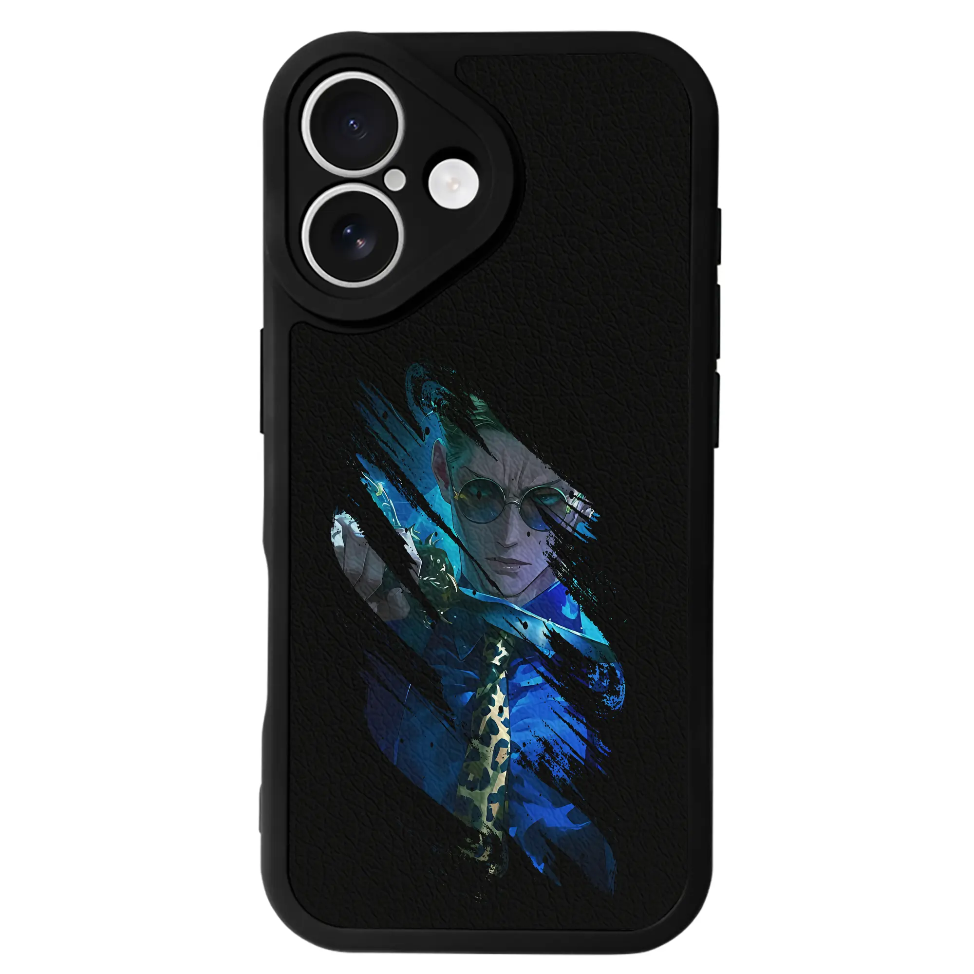 呪術廻戦 グッズ,七海 建人 - IPhone 16シリーズ対応 ・ シリコンスマホケース ・ レザー調 ・ 高精度フィット ・ 耐衝撃 ・ ワイヤレス充電対応 ・ 精密カット